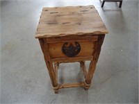 Wood Western Style Table with Flip Top