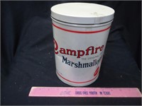 Vintage Campfire Marshmallow Tin 8" High