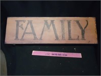 "Family" Wall Hanging 23.5" Length