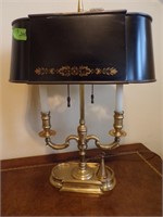 Brass base Lamp with metal shade