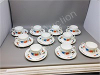 10- Aynsley cups/ saucers- Famille Rose