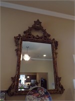 Large wooden ornate Mirror