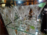 Lot of etched stemware-very nice