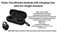 Wireless Earbuds w Charge Case 
with Siri, Google