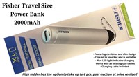 Fisher Travel Size
Power Bank
2000mAh