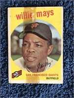 1959 Topps Willie Mays #50 - Tape Residue