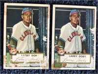 Lot of 2 - 1952 Topps Larry Doby #243 - Tape