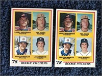 Lot of 2 1978 Topps Jack Morris Rookie Cards #703