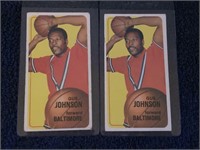 Lot of 2 - 1970-71 Gus Johnson HOF #72 Basketball