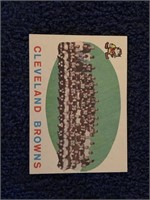 1959 Topps Cleveland Browns Team Card (Jim Brown)