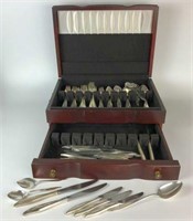 Heirloom Sterling Flatware in Flatware Chest