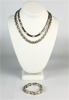 Sterling Silver Necklaces & Bracelet