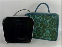 Cosmetic Case & Vintage Hat Box, Lot of 2