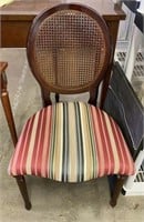 Bombay Chair with Cane Inset Back & Upholstered