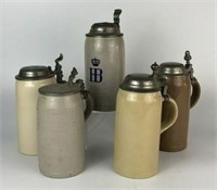 Selection of Steins including Villeroy & Boch,
