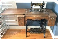 Volo Treadle Base Sewing Machine in Cabinet