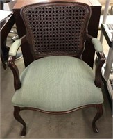 Arm Chair with Inset Cane Back, Cabriole Legs &