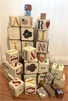 Assortment of Wooden Letter Blocks