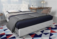 New Dorel Dakota Faux Leather Platform Queen Bed