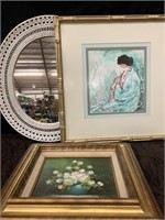 White Mirror, Framed Oil Painting & Painting