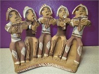 Handmade 5" Pottery Peruvian Musicians Figurine
