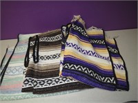 Lot of 3 Woven Mexican Ponchos