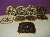 Lot of Assorted Hand Painted & Lacquered Coasters