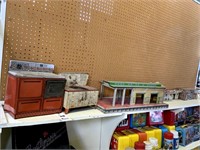 Toy Oven, Sink, and Tin Store Fronts