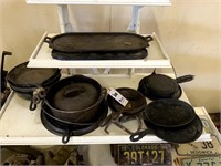 Wagner Sizzle Server and Other Cast Iron Pieces