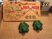 (2) Vintage Dirty Iron Frogs & Sign