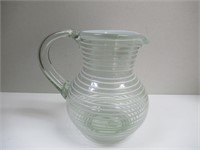 Large Striped  Vase (Believe to be Hand Blown)