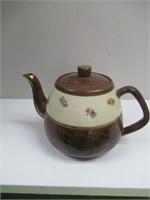 Brown Tea Pot with Flowers