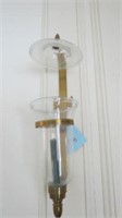 Pair of Glass / Brass wall Sconces