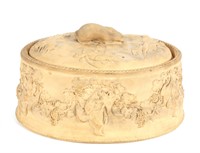 WEDGWOOD BISQUE CANEWARE GAME PIE DISH