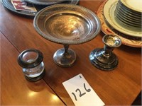 (3) Sterling PCS (Compote ~ Candle Stick & Pick)
