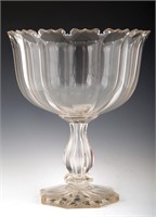 ANGLO-IRISH LARGE CUT CRYSTAL COMPOTE