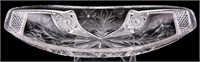 TUTHILL CUT CRYSTAL FLORAL RELISH DISH