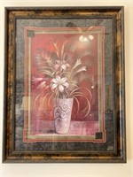 Matted and Framed Floral Print