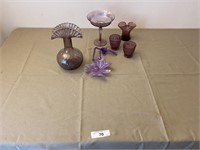 Assortment of Purple Glassware