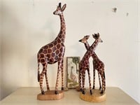 Wood Girrafe Collectible Figurines
