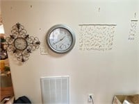 Metal Clocks and Gemmed Wall Hangings