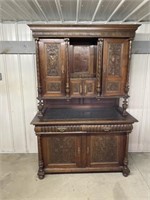 Antique Marble Top Sideboard