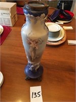 Vintage Vase ( Hand Painted ~ 17"  Tall)