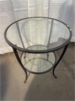 2-Tier Glass Table