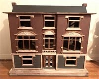 Painted Wooden Dollhouse