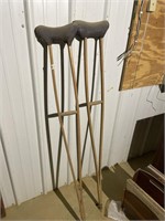 Vintage Wooden Crutches