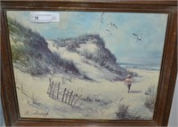 A. Sehring Boy on Beach Framed print