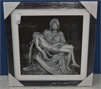 Framed Pieta Jesus & Mary Print