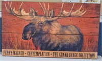Penny Wagner "Comtemplation" Moose Wall Art Piece