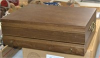 Vintage Wood Flatware Storage Box